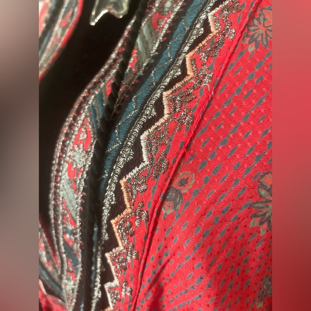 Bohemian oversized Free People Peasant Blouse xs - Picture 8 of 12